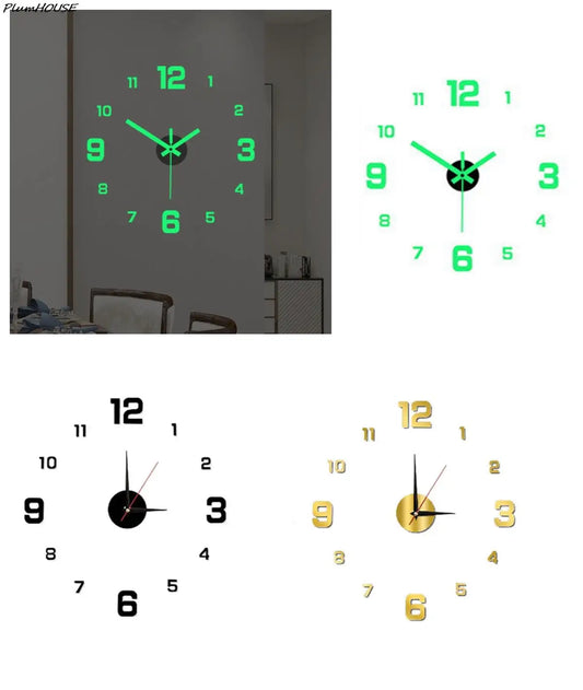 Frameless 3D Wall Clock